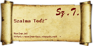 Szalma Teó névjegykártya